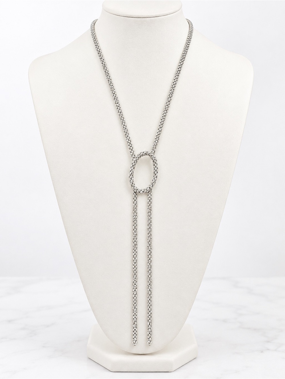 Roman Silver tone Necklace